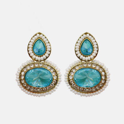 Amala Necklace Set - Sky Blue