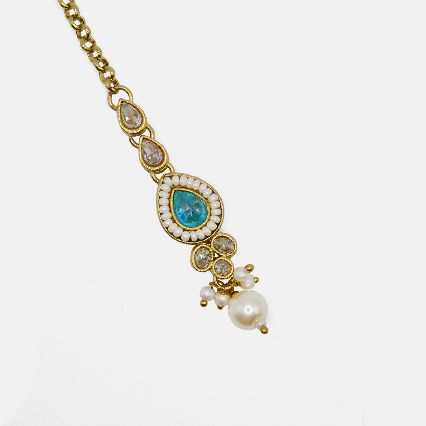 Amala Necklace Set - Sky Blue
