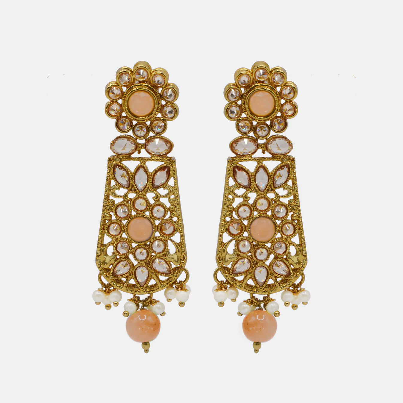 Safia Necklace Set - Coral