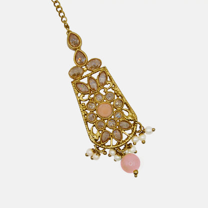 Safia Necklace Set - Coral
