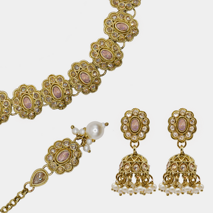 Sana Necklace Set - Pink
